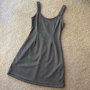 forever 21 black & white wide strap mini dress